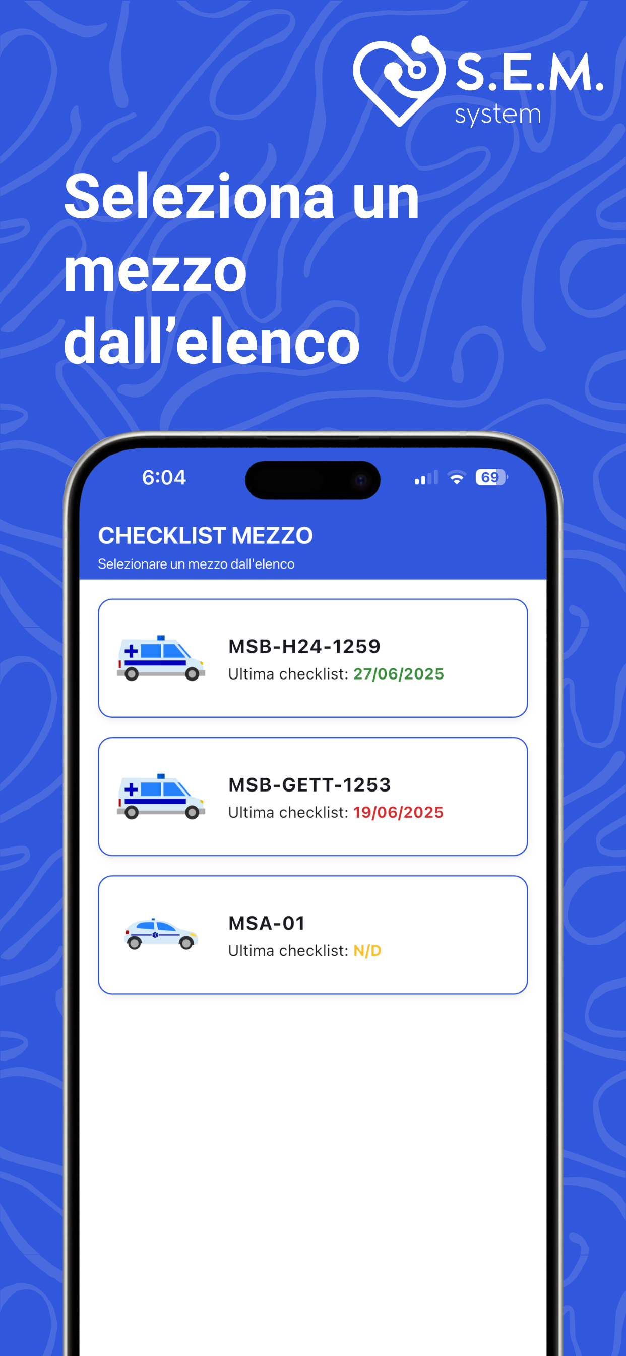 Pannello di gestione categorie e checklist