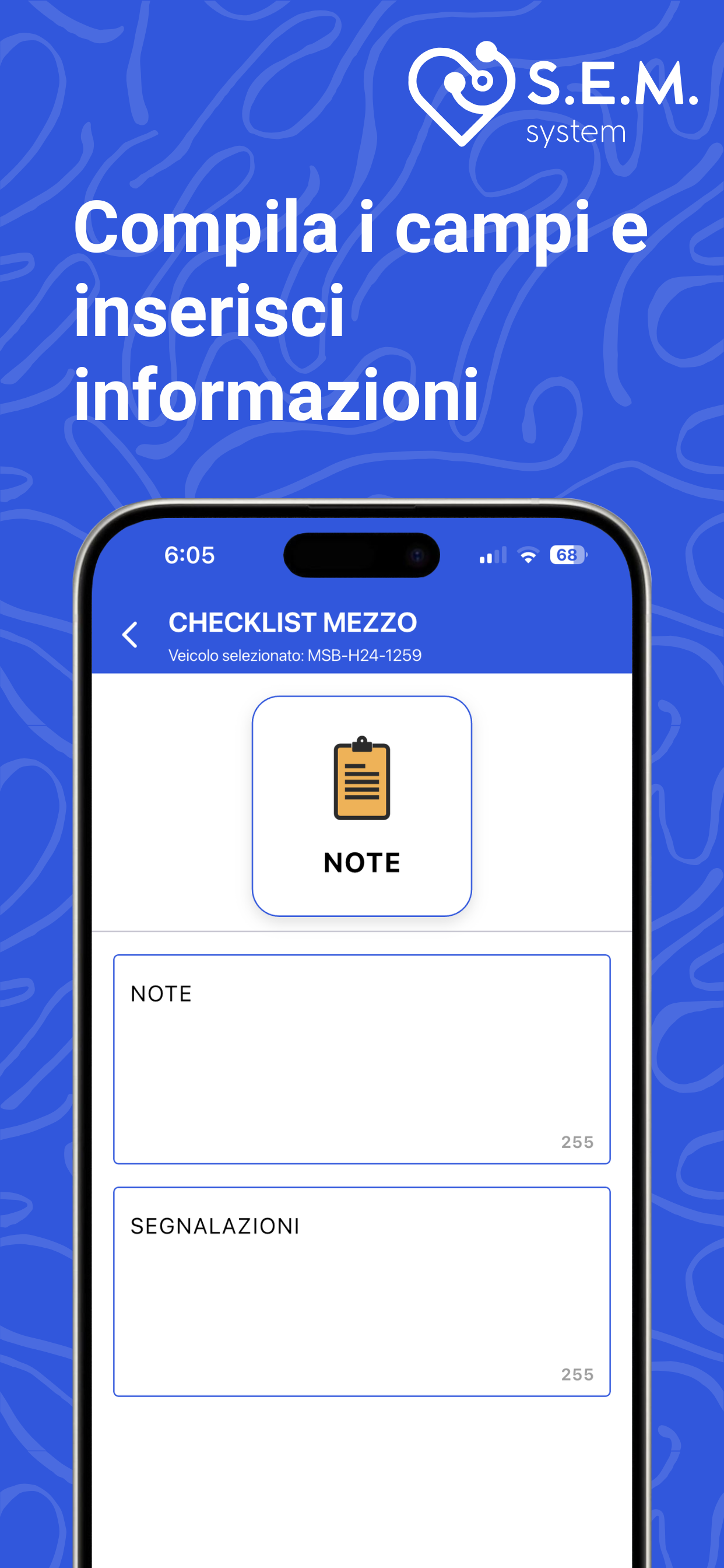 Compilazione checklist in app operatore